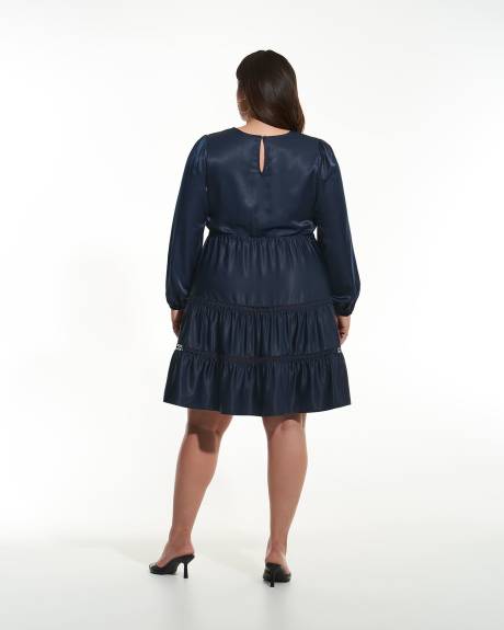 Satin Tiered Dress - Addition Elle