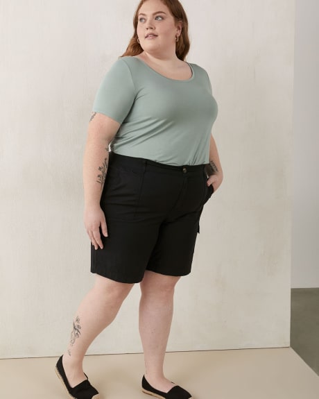 Cotton Cargo Pocket Bermuda Shorts