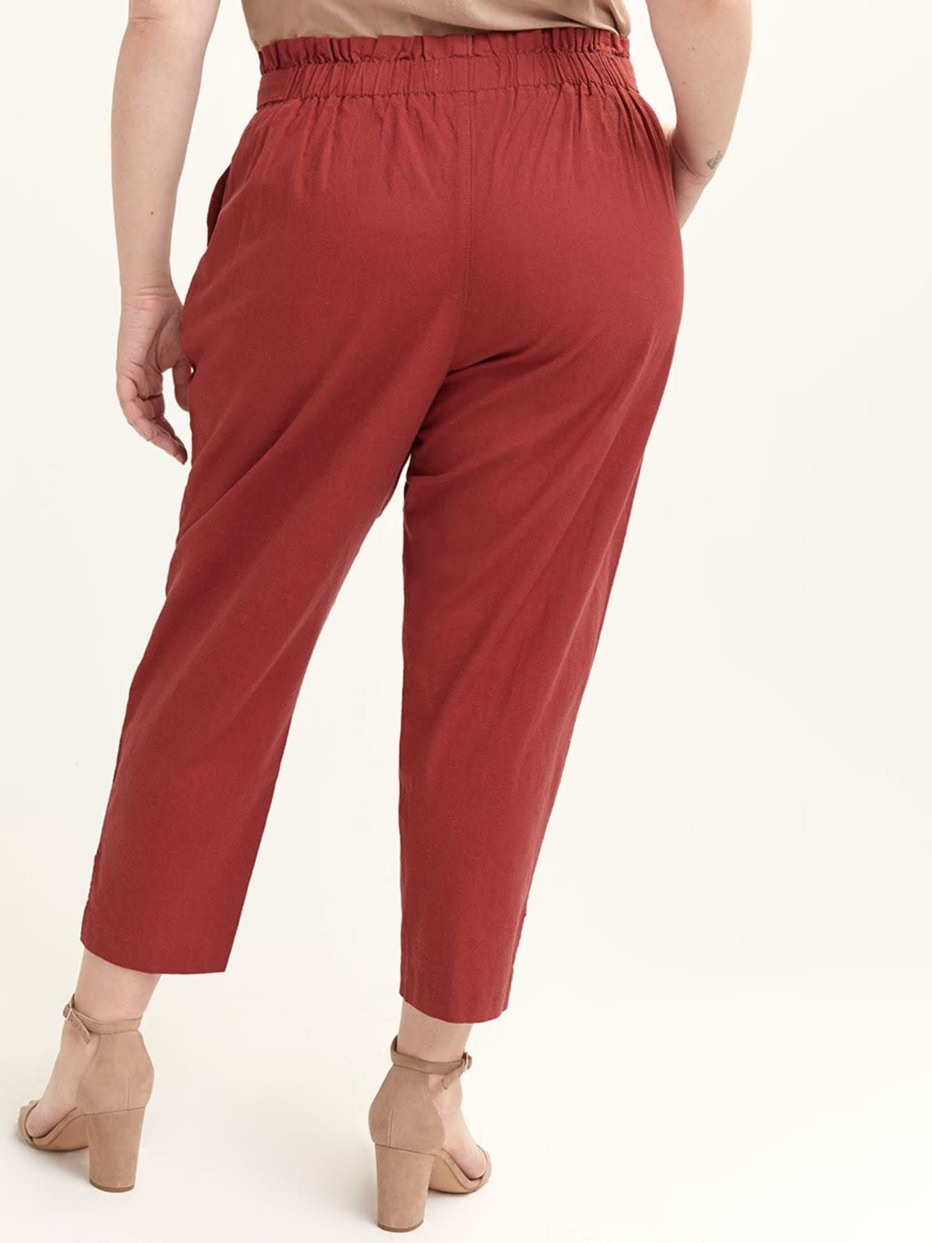 high waisted linen trousers