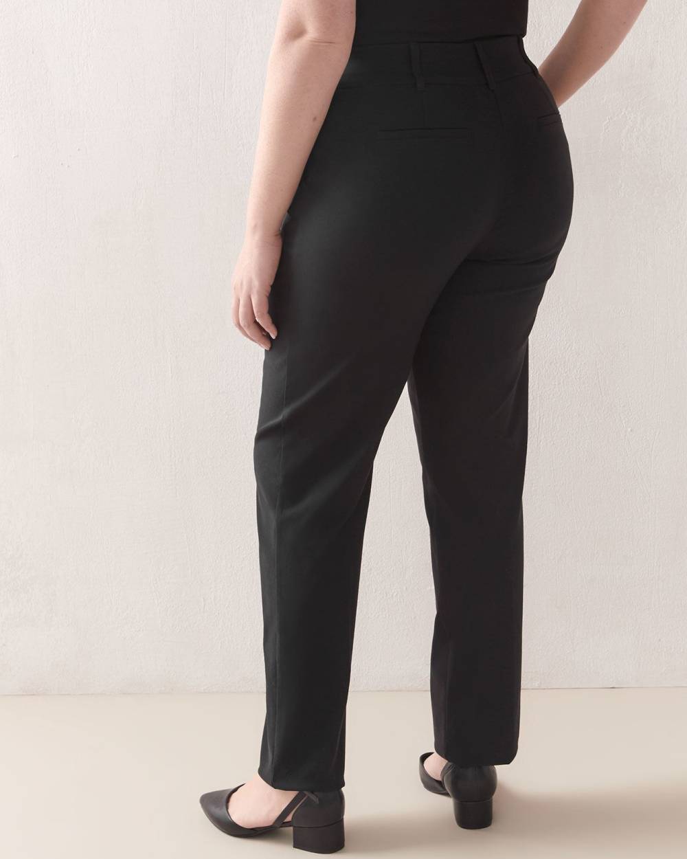 High waisted black sales straight leg pants