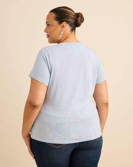 Crewneck Short-Sleeve Knit Top - PENN. Essentials