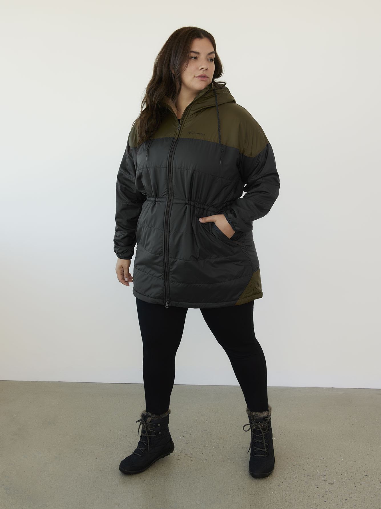 Sherpa lined long coat top