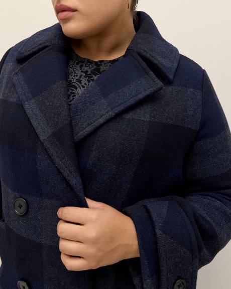 Plaid Peacoat - Addition Elle
