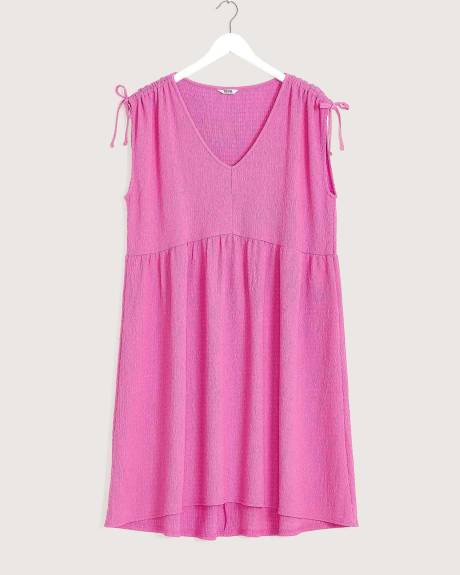 Robe sans manches avec cordons aux épaules