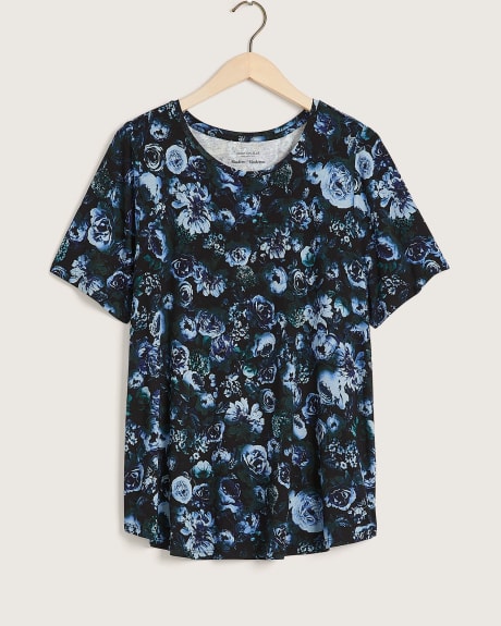 T-shirt imprimé à col rond, coupe moderne, tissu responsable - Addition Elle