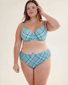 Culotte taille basse en microfibre carreautée - ti VOGLIO