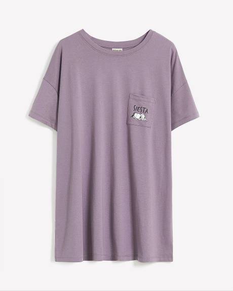Snoopy Short-Sleeve Pyjama Tunic - ti Voglio