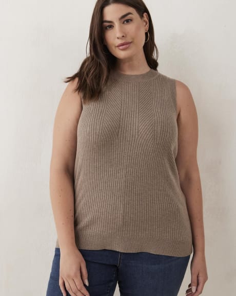 Sweater Cami with Pointelle Stitches
