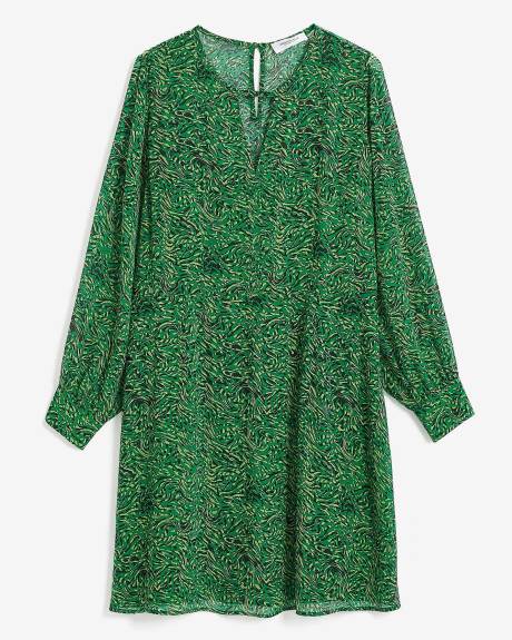 Swirl Print Flared Dress - Addition Elle