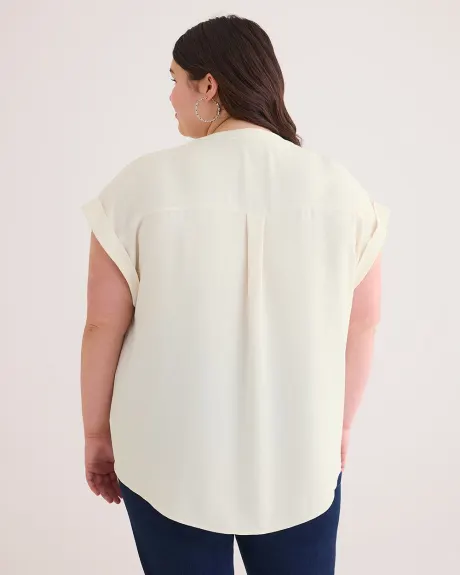 Buttoned Down Shirt with Extended Sleeves