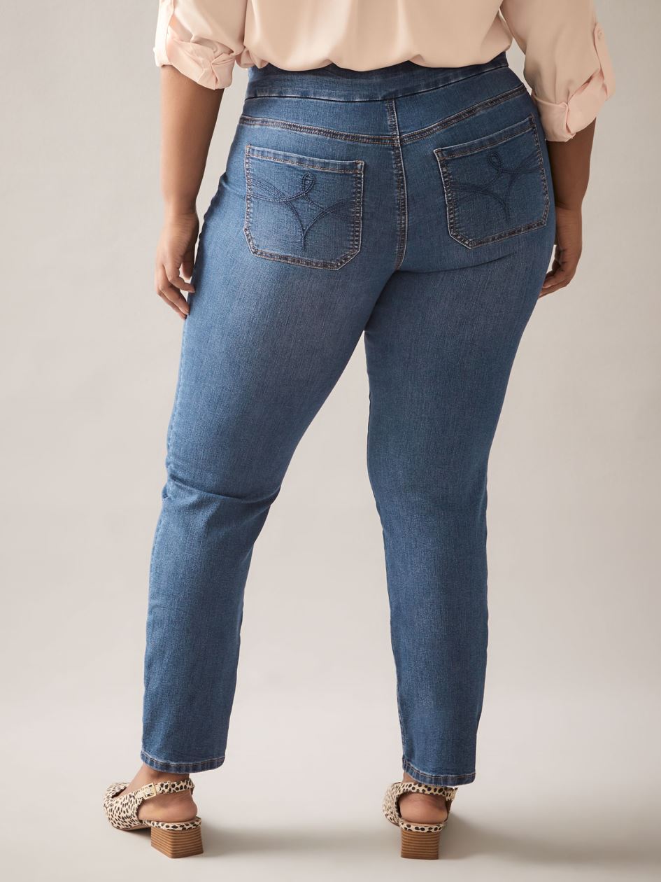 Savvy Fit, Straight Leg Blue Jeans - In Every Story