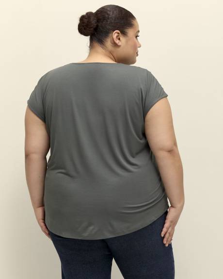 Responsible, Cap-Sleeve V-Neck Blouse