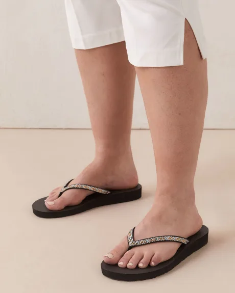 Cali Meditation Flip-Flop Sandals With Rhinestones - Skechers