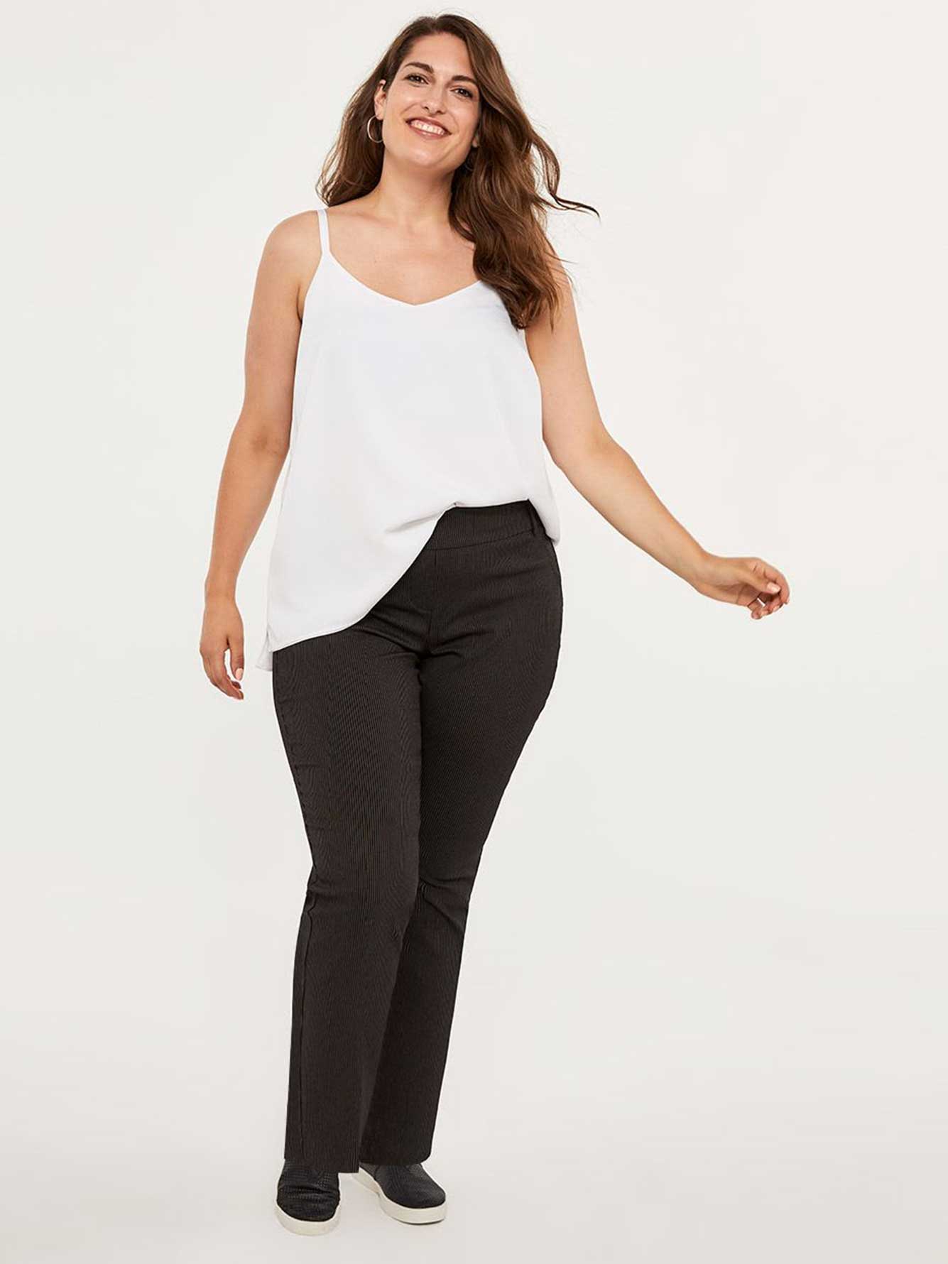 tall striped trousers