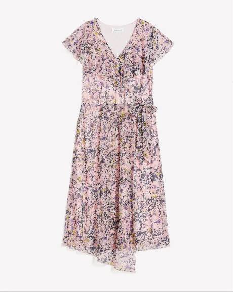 Printed Wrap Maxi Dress - Addition Elle