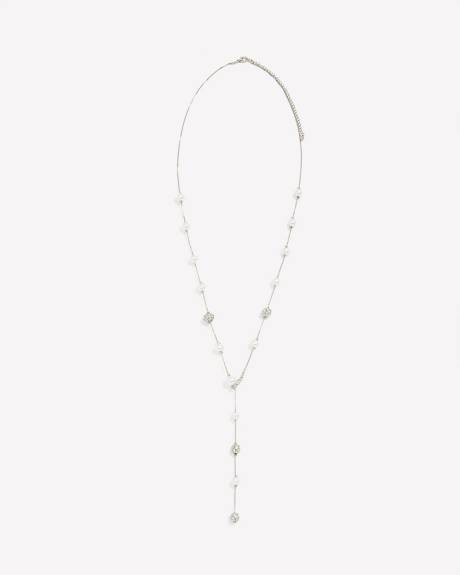 Long Pearl Beaded Necklace