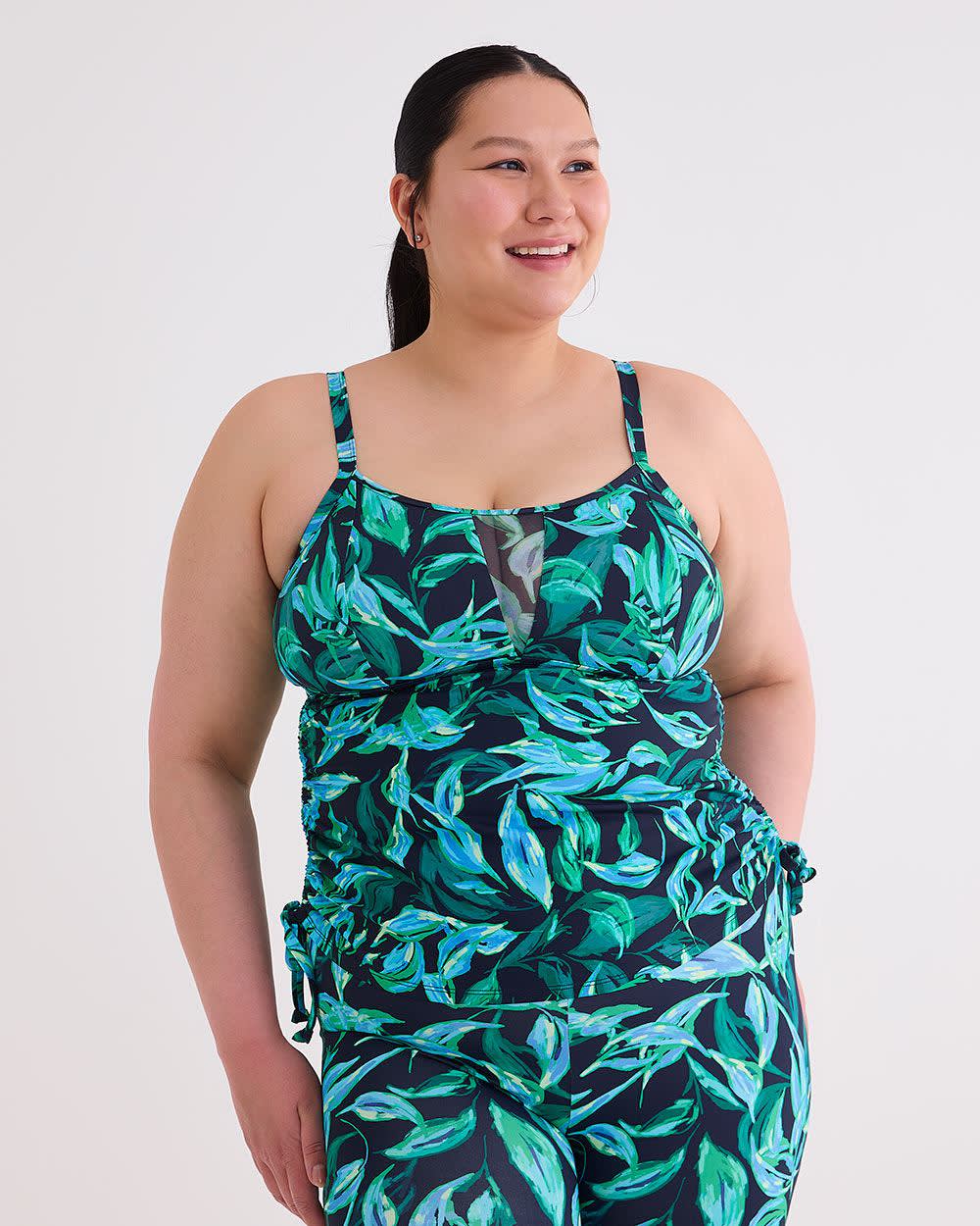 Printed Tankini with Adjustable Sides - Active Zone