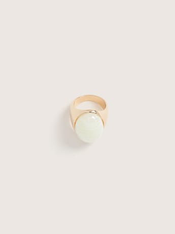 Chunky Golden Ring with Stone