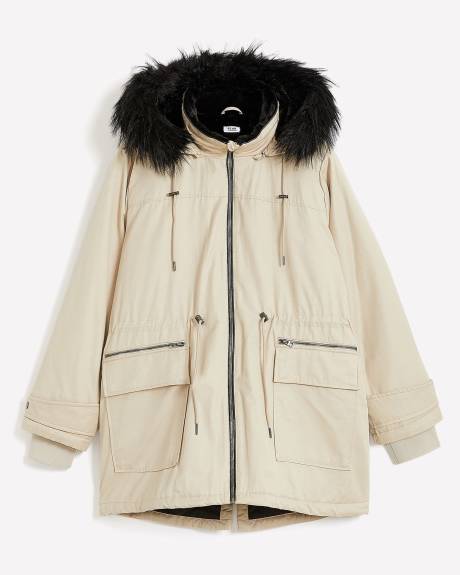 Responsible, Lined Parka Jacket with Removable Hood