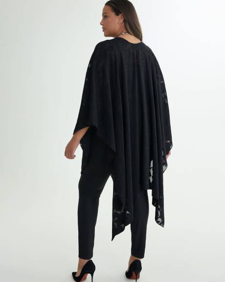 Lightweight Black Floral Shawl