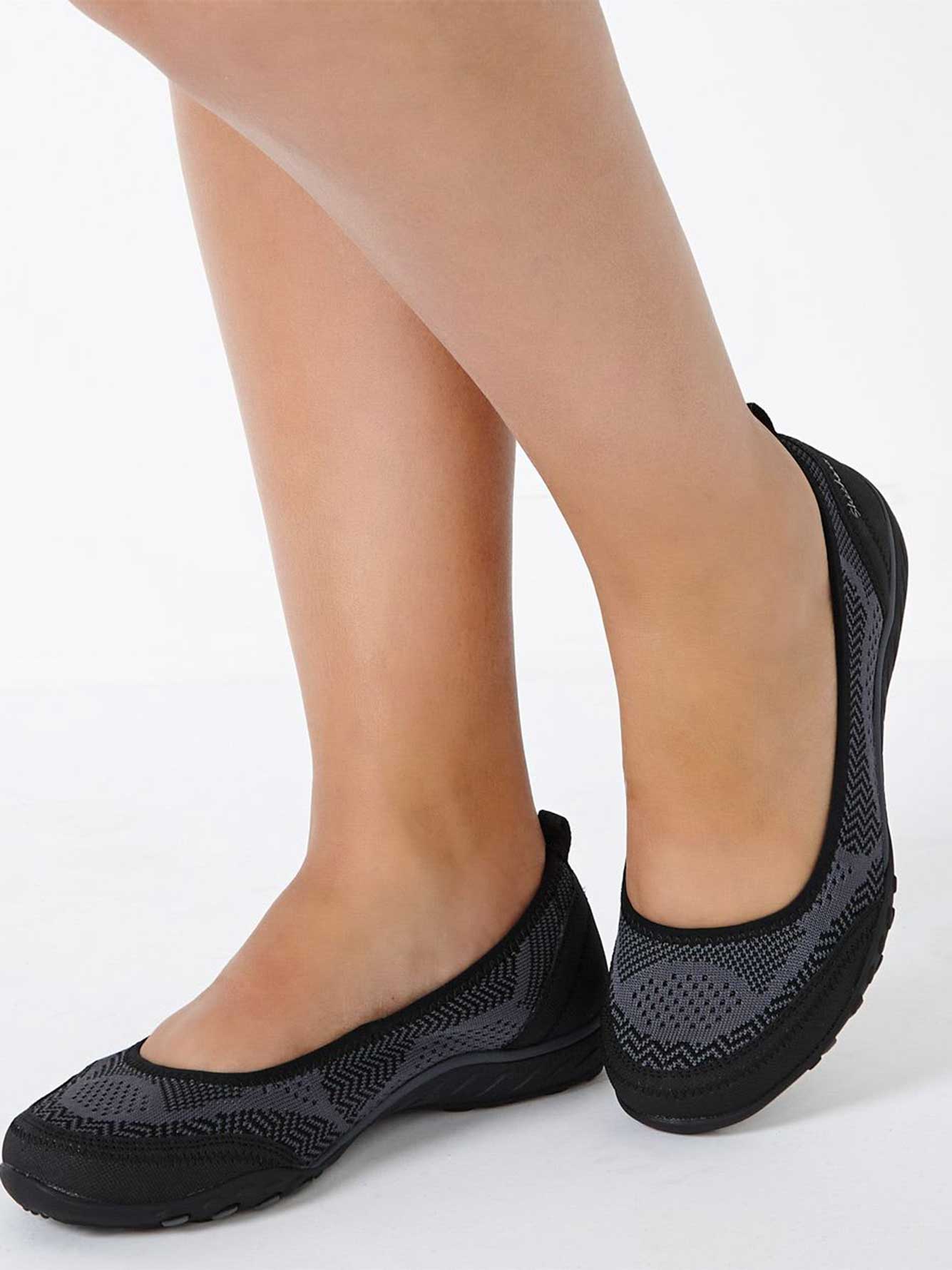 skechers ballet flats black