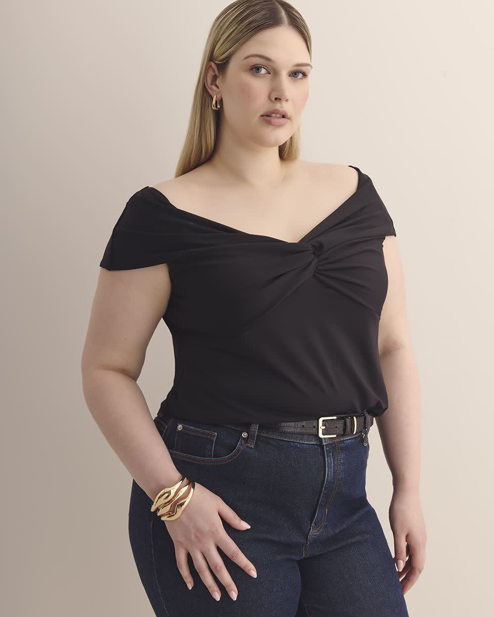 Twisted Off-the-Shoulder Top