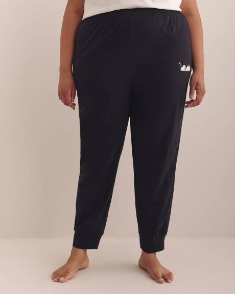 Black Snoopy Pyjama Jogger Pant - ti Voglio