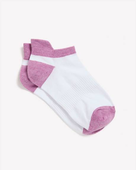 Ankle Socks with Heather Heel and Toe - Active Zone