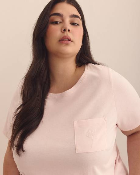 Mauve Short-Sleeve Pyjama T-Shirt - ti Voglio