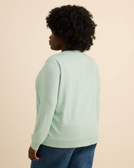 Boyfriend-Fit Crew Neck Sweatshirt - PENN. Essentials