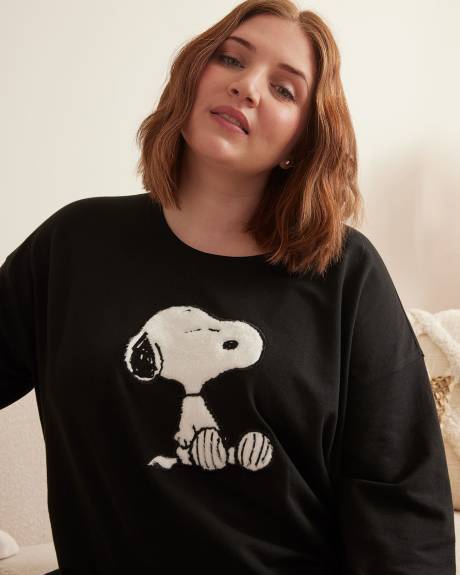 Chemise de nuit de Snoopy avec manches longues - ti Voglio
