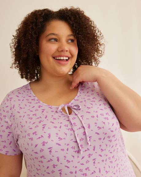 Chemise de nuit à manches courtes imprimée - ti Voglio