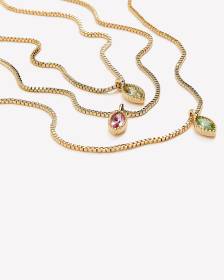 Collier à 3 chaînes avec petites pierres - Addition Elle
