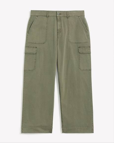 Cotton Wide-Leg Cargo Pant