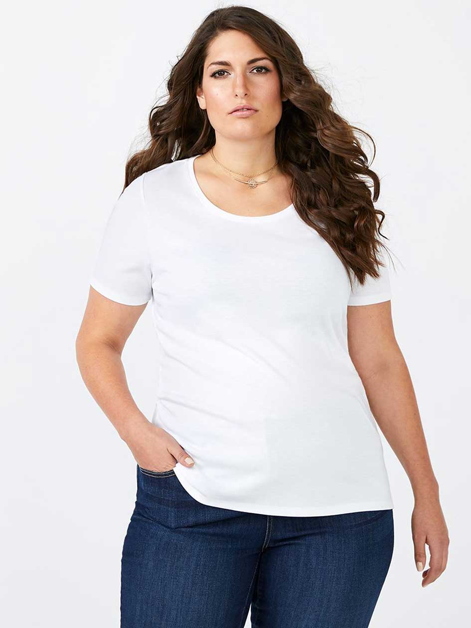 Curve Fit Basic Scoop Neck T-Shirt