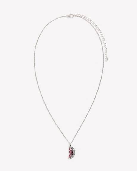 Chain Necklace with Watermelon Pendant