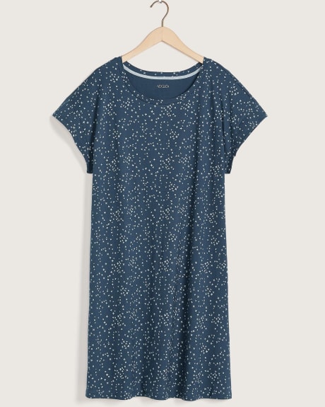 Printed Short-Sleeve Sleepshirt - tiVOGLIO
