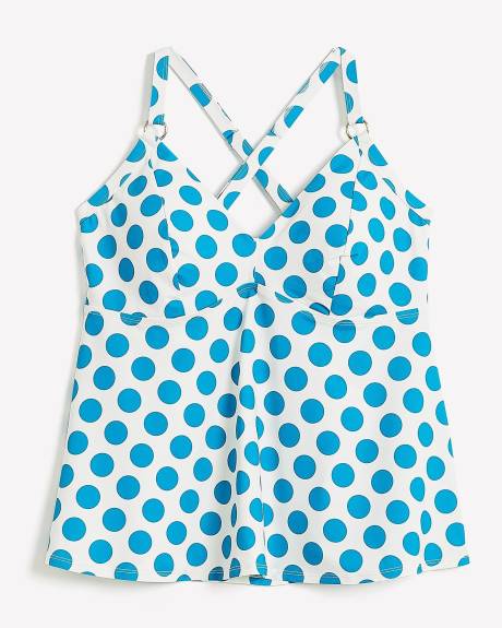 Printed Swing Tankini with Ring Details