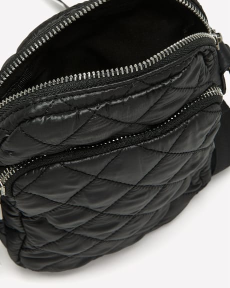 Black Quilted Mini Crossbody Bag - Active Zone