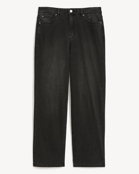 Responsible, Curvy-Fit High-Rise Wide-Leg Jeans, Black Wash - d/C Jeans