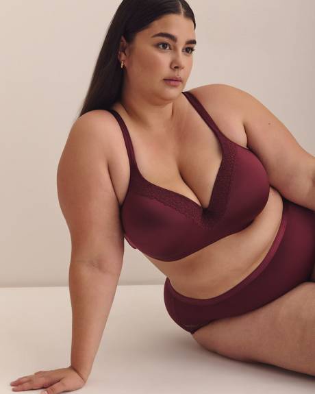 Light Control Full Satin Brief with Mesh - Déesse Collection