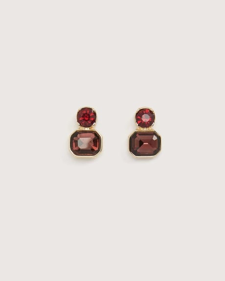 Glass Stone Post Earrings - In Every Story