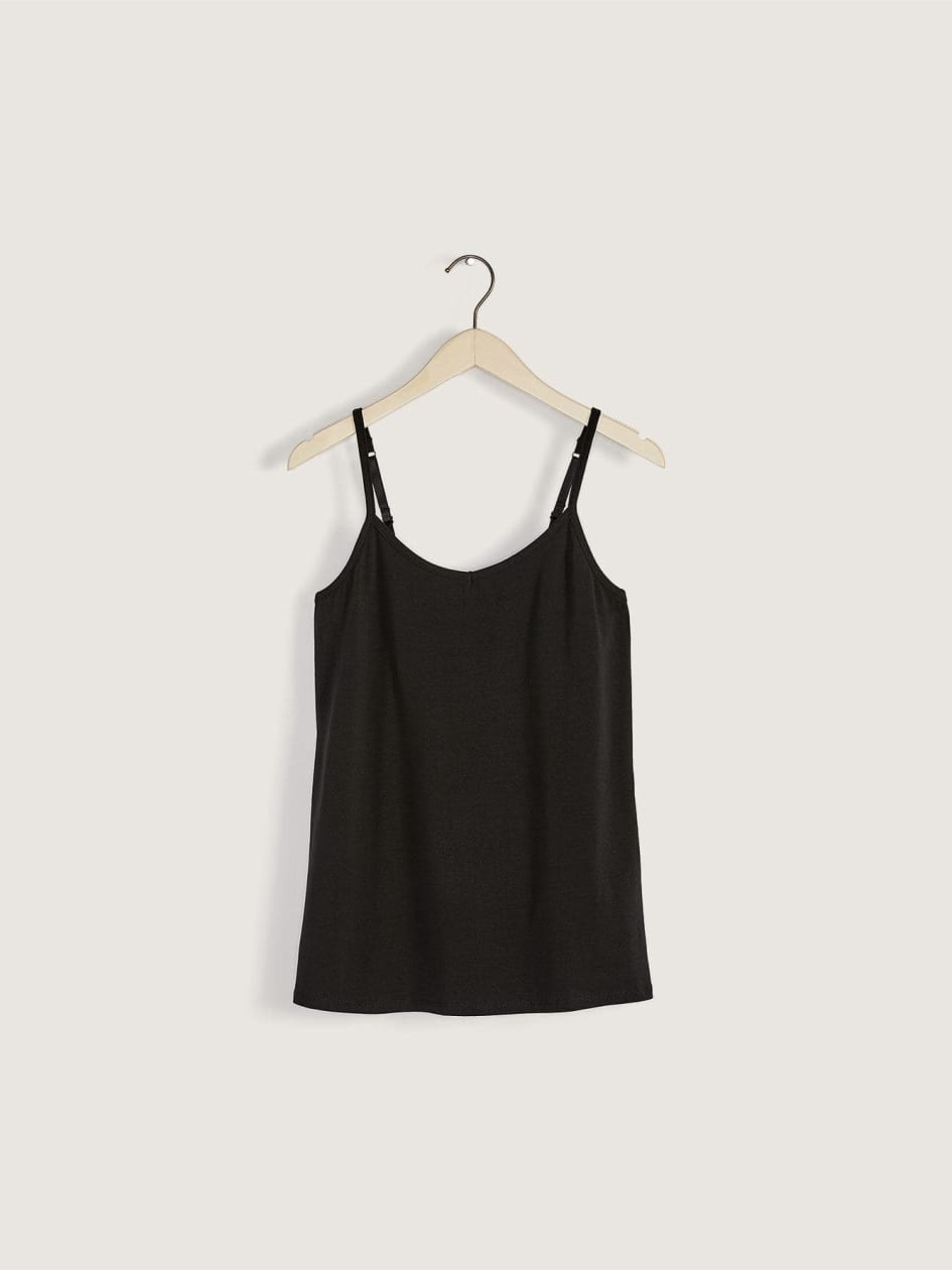 Camisole ajustée en coton à bretelles ajustables