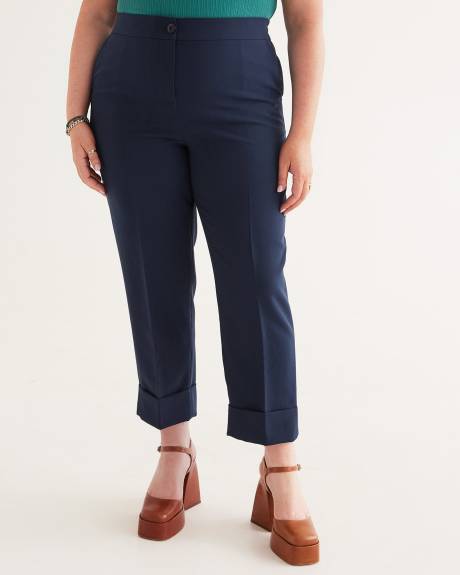 Straight Leg Ankle Pant with Cuffs