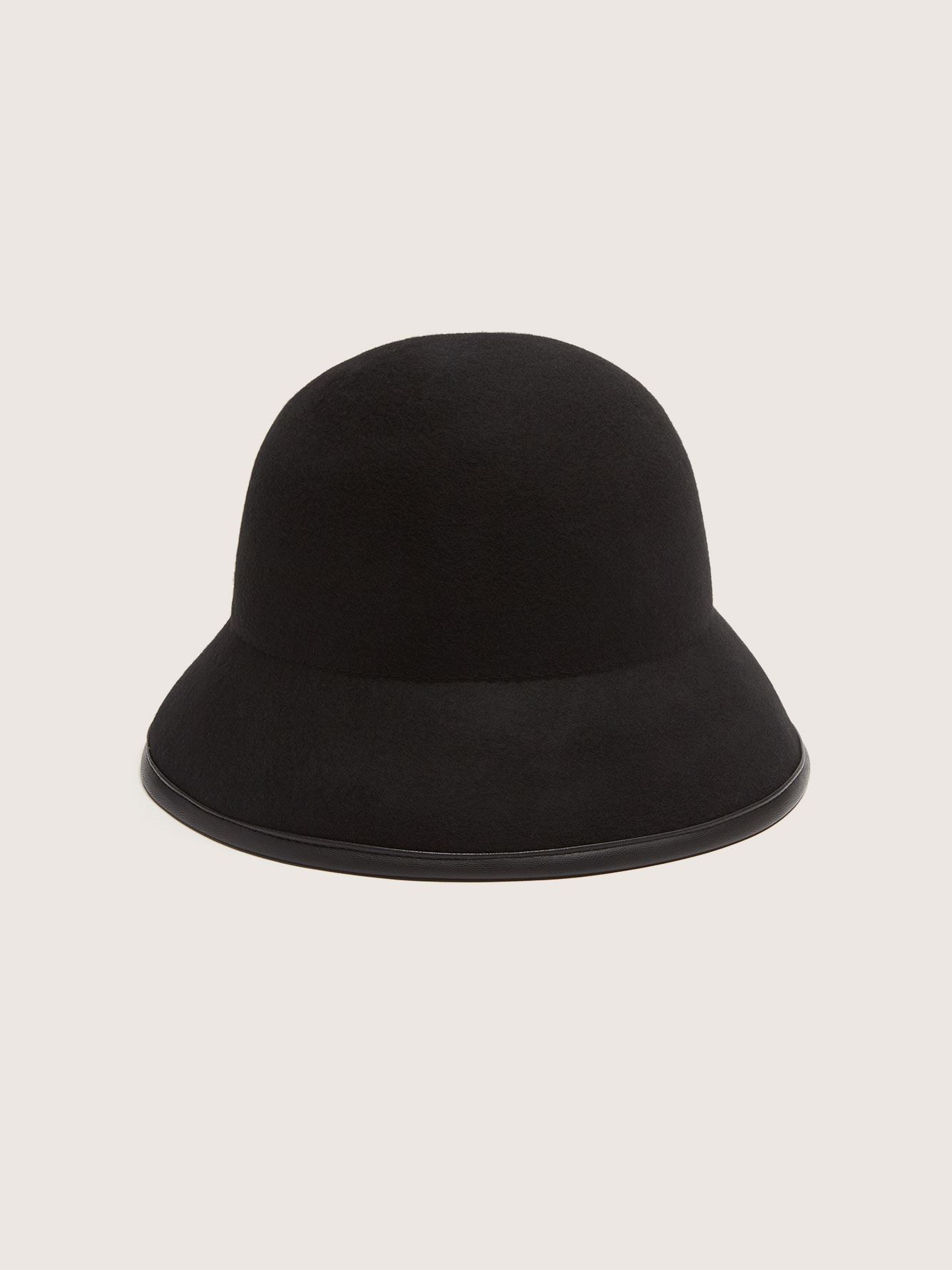 Felt Cloche Hat with Leather Details - Canadian Hat | Penningtons