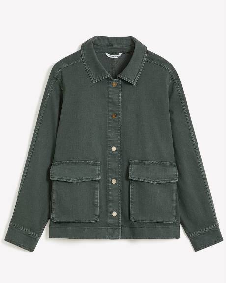 Veste utilitaire en coton délavé