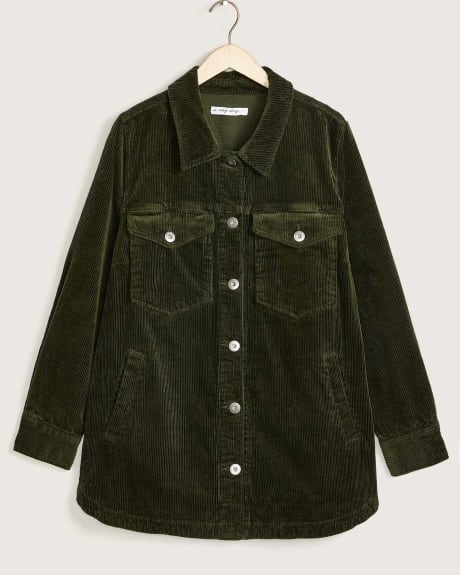 Solid Corduroy Shirt Jacket - In Every Story
