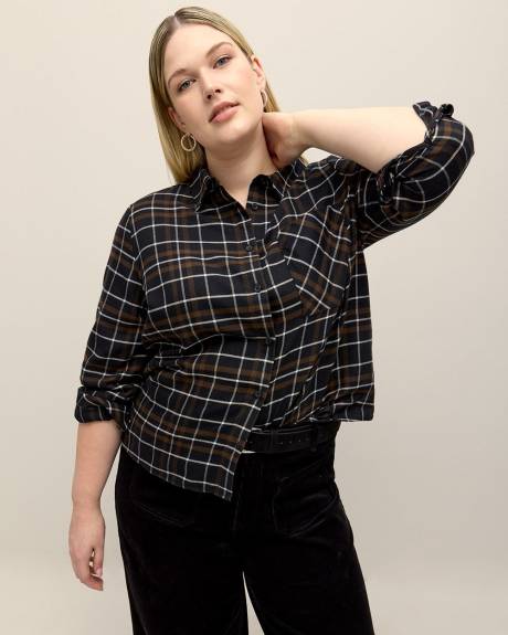 Plaid Flannel Buttoned-Down Shirt