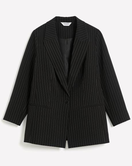 Single Breasted Pinstripe Blazer - Addition Elle