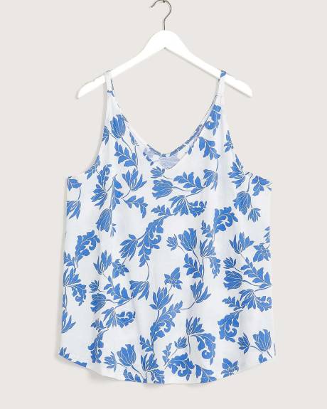 Camisole décontractée sans manches, mélange de coton
